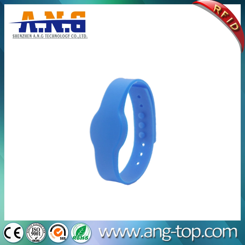 13.56MHz Hf RFID Silicone Wristband for Sauna Bath Center