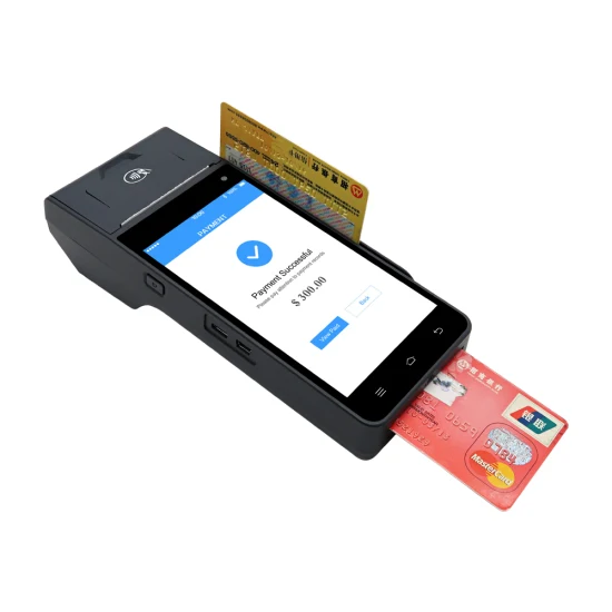 Terminal de paiement POS portable Android 7 avec imprimante de reçus de 58 mm