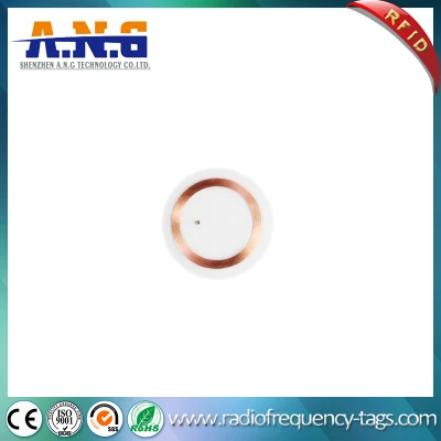 13.56MHz PVC Rond Transparent Hf RFID Coin Tag