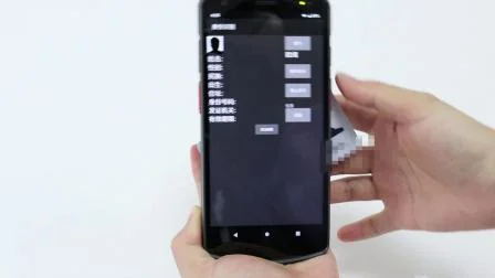 Scanner industriel tenu dans la main de code barres de PDA Android 9.0 avec le lecteur d'empreinte digitale